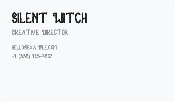 Silent Witch Business Card