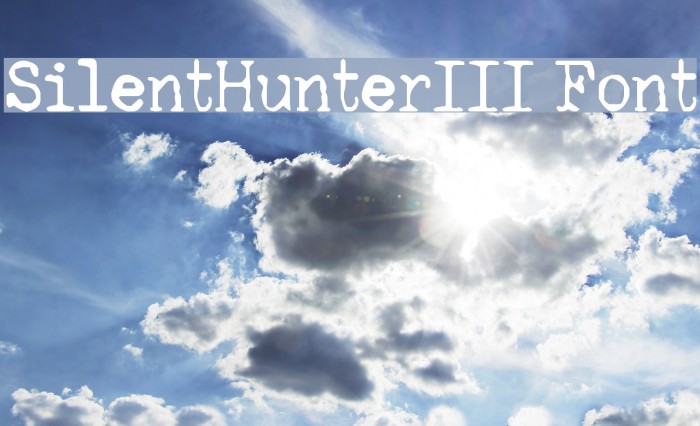 SilentHunterIII Font Example 2