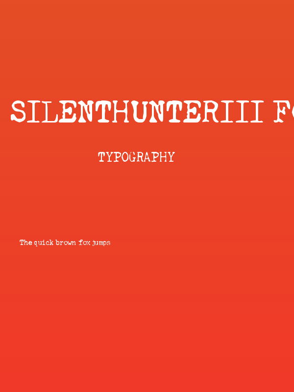 SilentHunterIII Font Poster