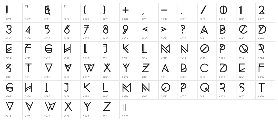 Silent_Lips-Bold Character Map