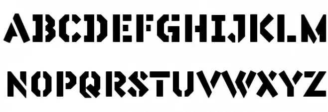 SilexStencil-Basic फ़ॉन्ट अपरकेस