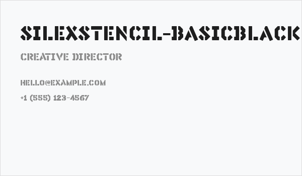 SilexStencil-BasicBlack Business Card