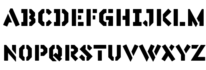 SilexStencil-BasicBlack Font LOWERCASE
