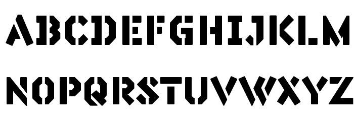 SilexStencil-Basic Schriftart Kleinbuchstaben