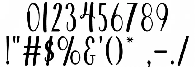 Silfia Font OTHER CHARS