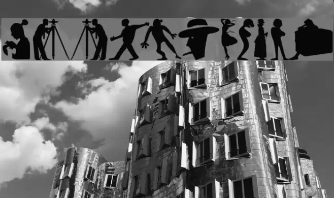 SilhouFaces Font examples