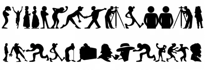 SilhouFaces Fuentes MINÚSCULAS