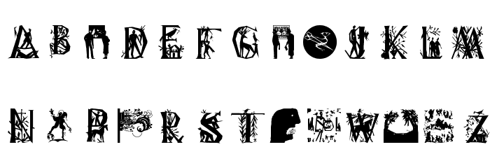 SilhouOtto Font LOWERCASE