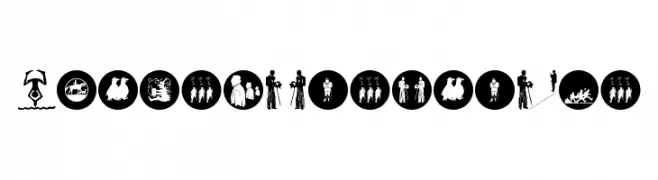 SilhouPeopleTwo  les polices de caractères gratuit tlcharger