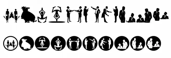 SilhouPeopleTwo Font OTHER CHARS