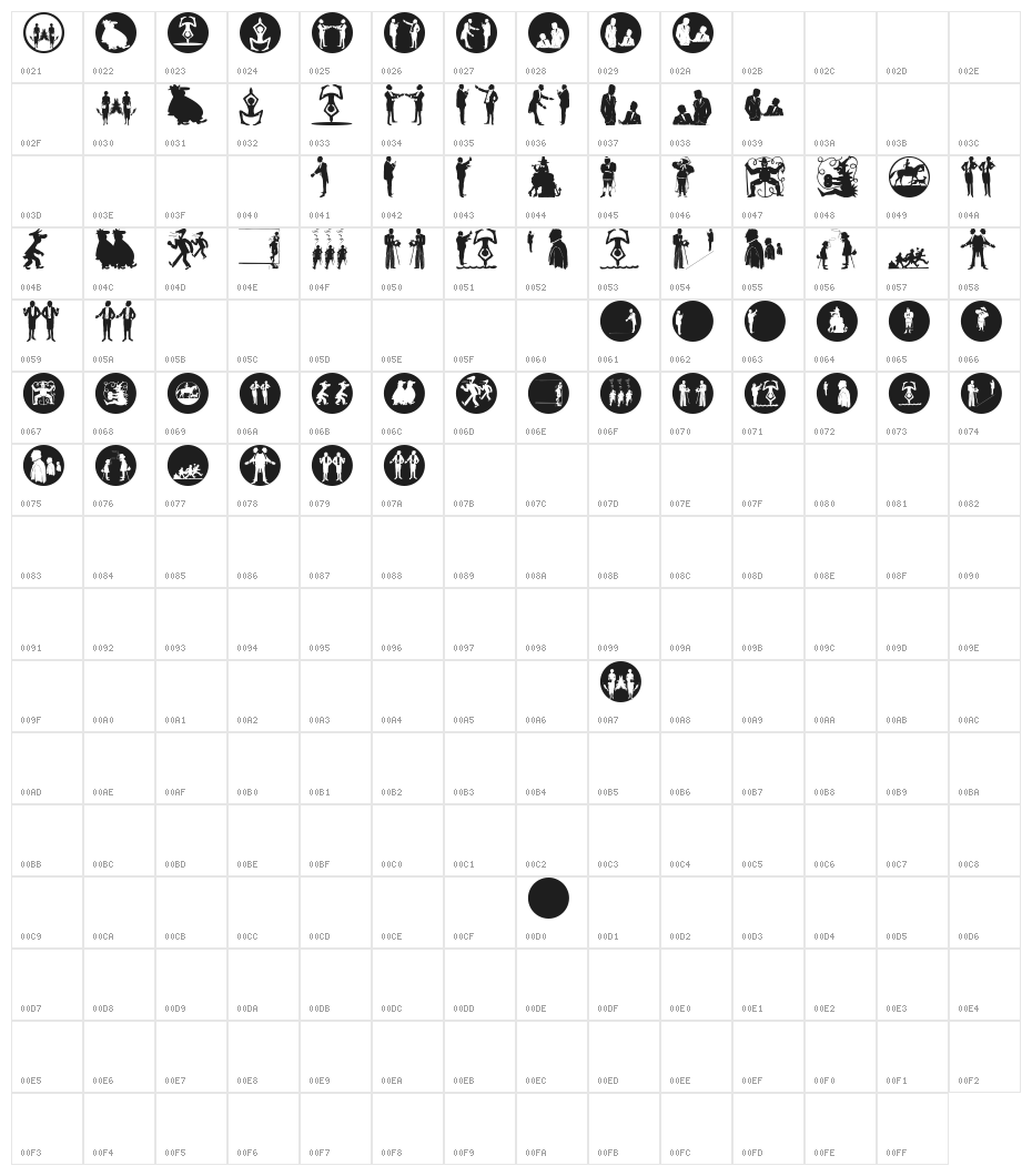 SilhouPeopleTwo Character Map