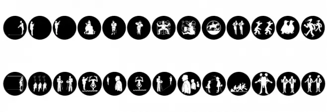 SilhouPeopleTwo फ़ॉन्ट लोअरकेस