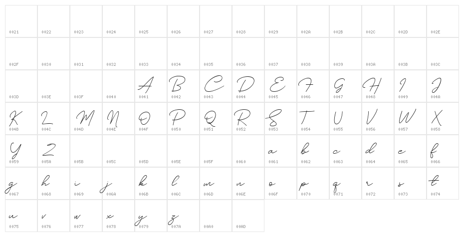 Silhouette Character Map