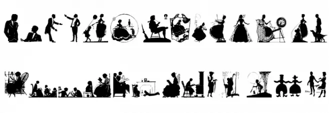 SilhouettenPeople Font UPPERCASE