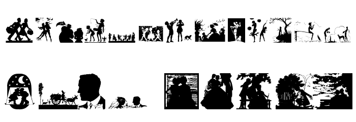 SilhouettenPeople Font LOWERCASE