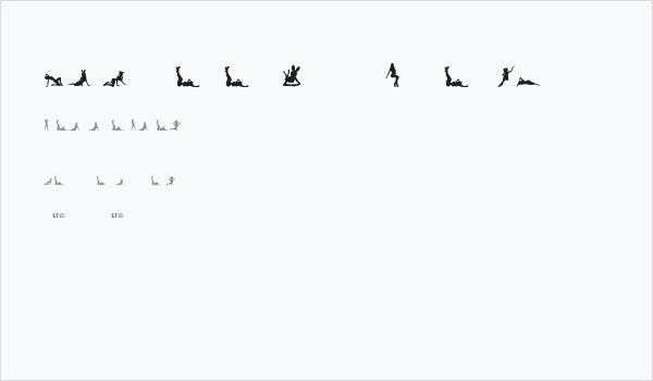 Silhouettes from Poser LT Business Card