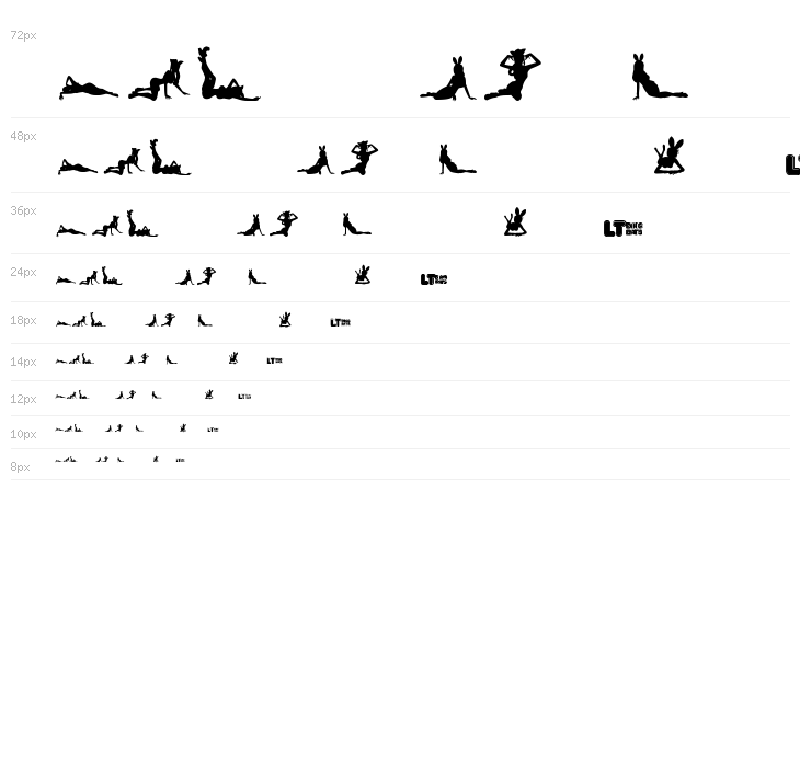 Silhouettes from Poser LT Waterfall