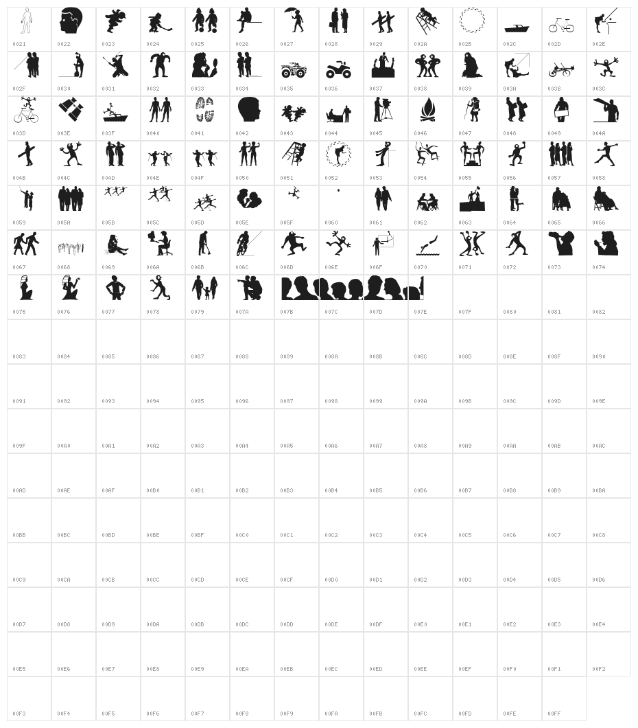 Silhouettes03 Character Map