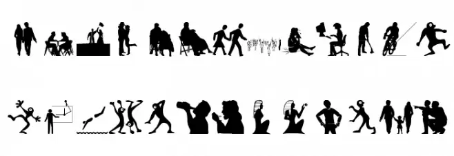 Silhouettes03 Fuentes MINÚSCULAS