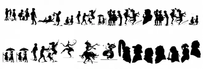 SilhouettesABZ 字体 大写