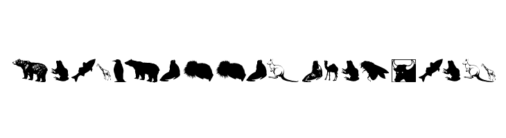 SilhouettesAnimalish  フリーフォントのダウンロード