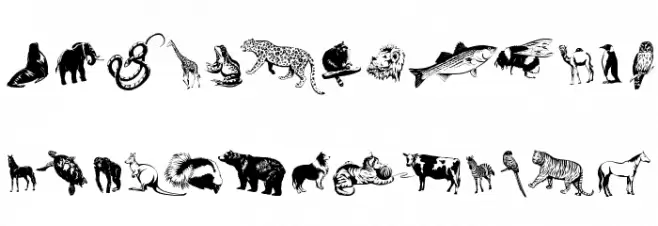 SilhouettesAnimalish Fuentes MAYÚSCULAS