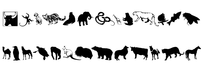 SilhouettesAnimalish Font LOWERCASE