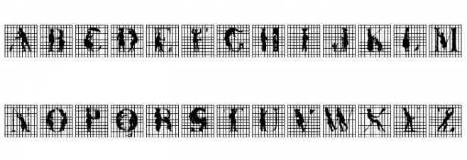 SilhouettesInGrids 字体 大写