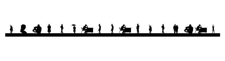 SilhouettesSocled  Скачать бесплатные шрифты