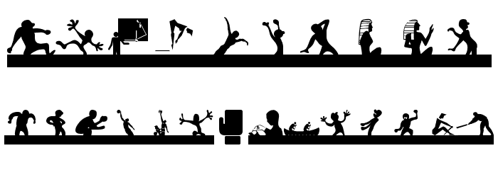 SilhouettesSocled Font OTHER CHARS