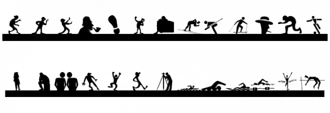 SilhouettesSocledTwo फ़ॉन्ट अपरकेस