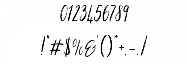 Silhouetto Script Font OTHER CHARS