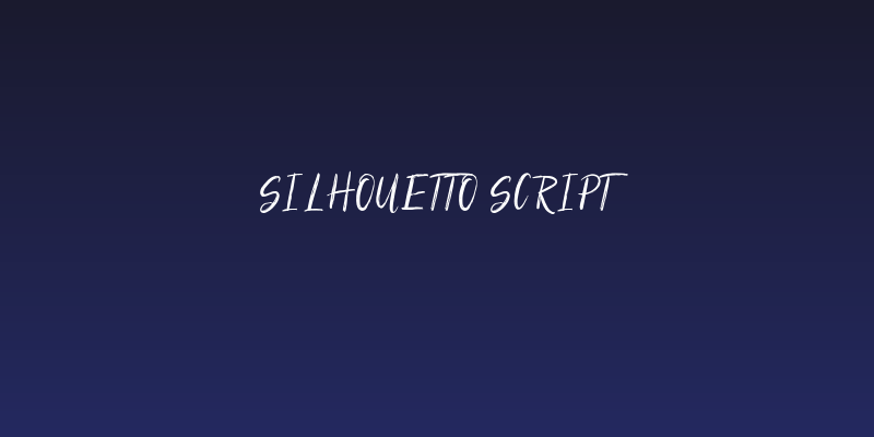 Silhouetto Script Social Header
