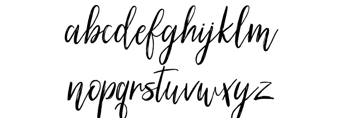 Silhouetto Script Font LOWERCASE
