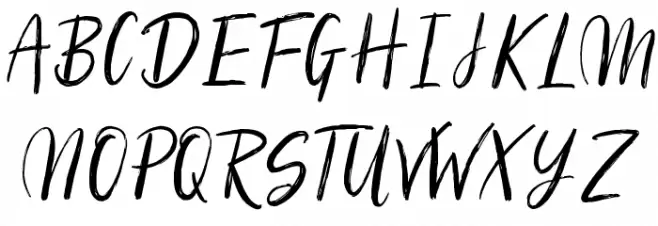 Silhouetto Script 字体 大写