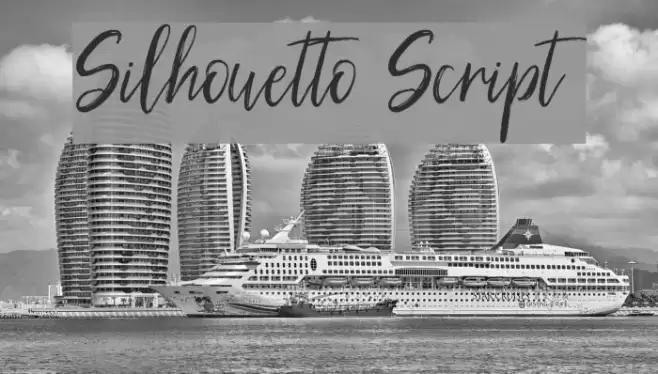 Silhouetto Script Font examples