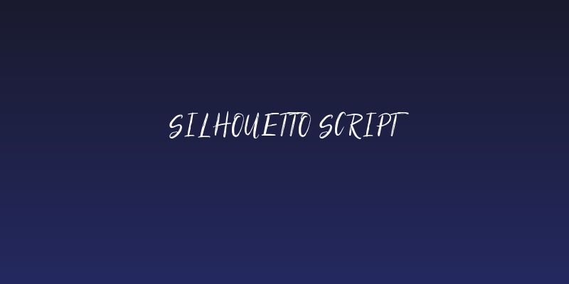 Silhouetto Script Social Header