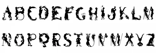 SilhousForJeff Font Litere mici