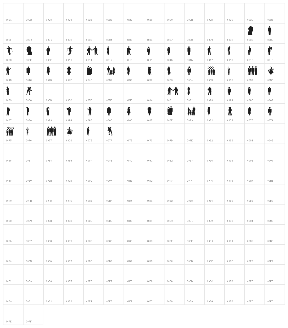 SilhousKette Character Map