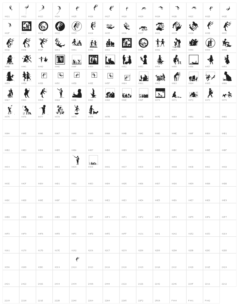 SilhousTwo Character Map