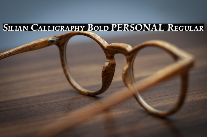 Silian Calligraphy Bold PERSONAL Regular Example 2