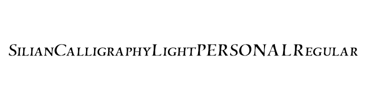 Silian Calligraphy Light PERSONAL Regular  Free Fonts Download