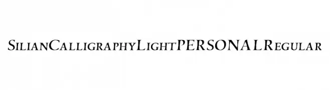 Silian Calligraphy Light PERSONAL Regular  免费字体下载