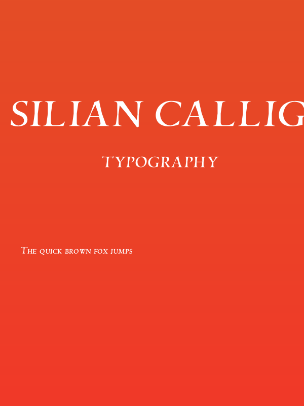 Silian Calligraphy Light PERSONAL Regular Poster