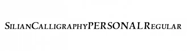 Silian Calligraphy PERSONAL Regular  Скачать бесплатные шрифты