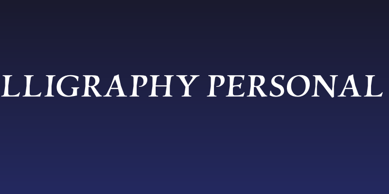 Silian Calligraphy PERSONAL Regular Social Header