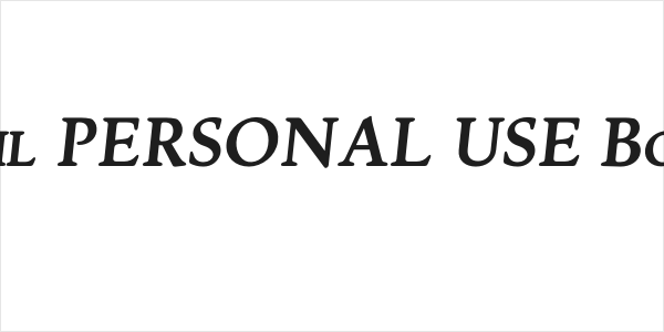 Silian Rail PERSONAL USE Bold Italic Logo