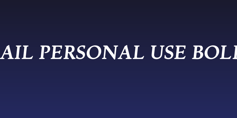 Silian Rail PERSONAL USE Bold Italic Social Header