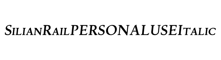 Silian Rail PERSONAL USE Italic  免费字体下载