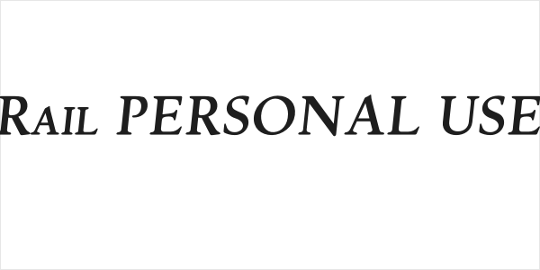 Silian Rail PERSONAL USE Italic Logo